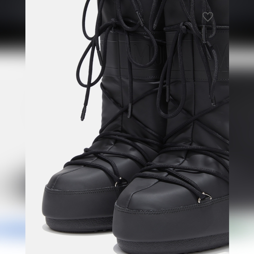 Moon Boot Icon Rubber Boots Moon Boots Black Snow Boot Moon Boot Tall Icon Boots - Picture 7 of 16